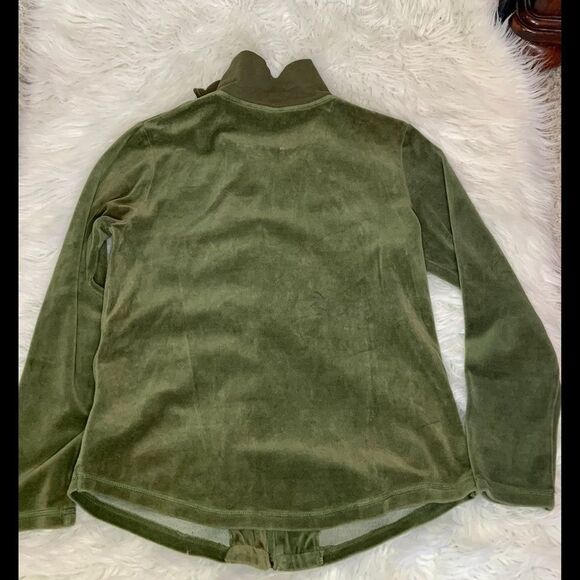 Velour Zip up Sweater - Picture 4 of 10